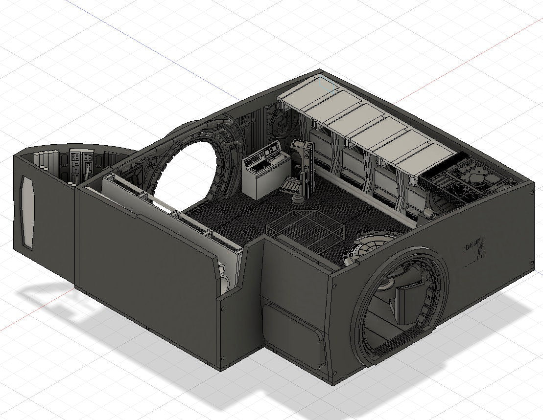 Neue Version !! STL-Datei - Frachtraum für den Millennium Falcon "Komplett Umbau" von DeAgostini, Altaya u. Fanhome