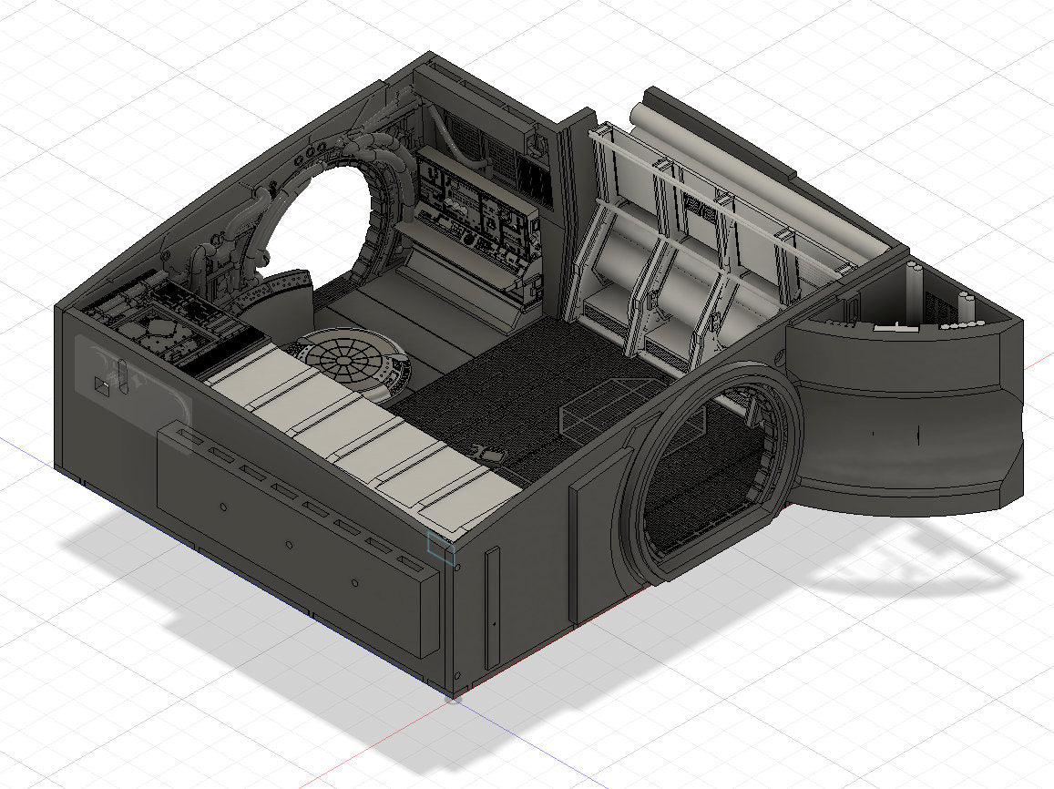 Neue Version !! STL-Datei - Frachtraum für den Millennium Falcon "Komplett Umbau" von DeAgostini, Altaya u. Fanhome